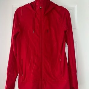 LULULEMON red scuba hoodie.